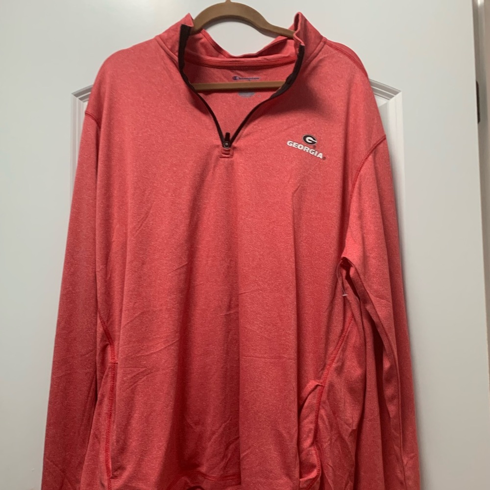 New Champion GA Activewear 1/4 zip red 2xl